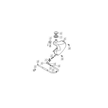 Réservoir d'huile Kymco Super9 2 temps mm argent