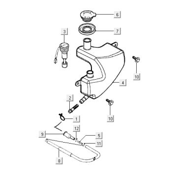 Réservoir d'huile Kymco Yup 2t ac bleu