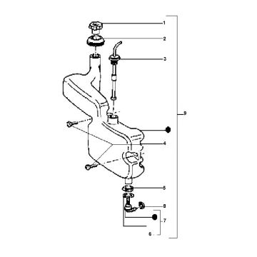 Réservoir d'huile Piaggio Typhoon 98-2005 2 temps