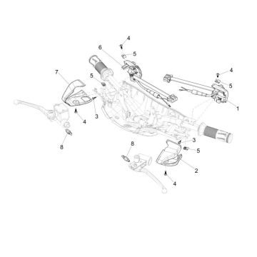 Interrupteurs de guidon Vespa Sprint 2 temps