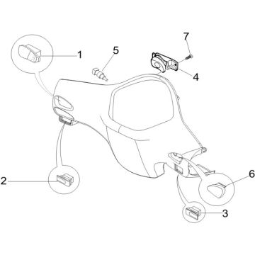 Commodo de guidon Vespa LX 50 2T AC