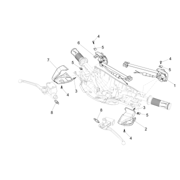 Commodo de guidon Vespa Sprint 50 4T IGET 3V AC Euro 5