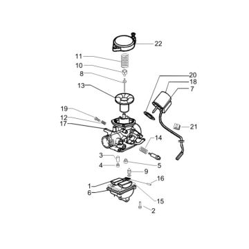 Carburateur Piaggio Fly 50 4T AC