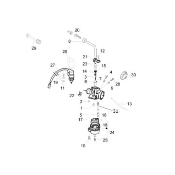 Carburateur Piaggio Liberty 2 temps