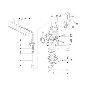 Pièces de carburateur Vespa Lx 2 temps