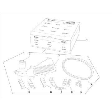 Kit d'entretien Vespa GTS 125 4 temps IE ABS Euro4 2016-2018
