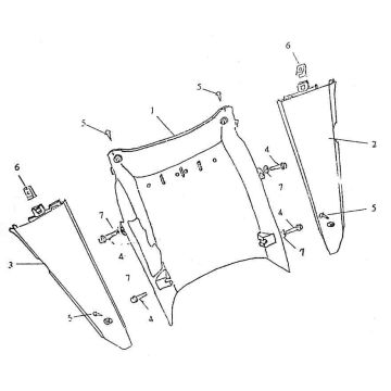 Jupe capot inférieur Turbo RG50 bleu foncé
