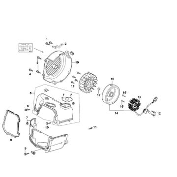 Allumage - Stator - Volant - Capots et ventilateur de refroidissement China Jet Ten 50 4T AC