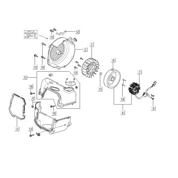 refroidissement d'allumage Kymco Agility RS 4 temps rouge