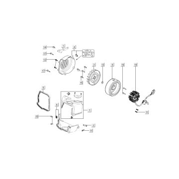 Allumage - Stator - Volant - Capots de refroidissement Kymco Super8 50 4T AC 2009→ blanc