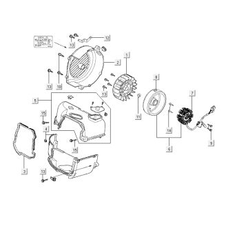 Bouchon de refroidissement d'allumage Kymco Delivery 4 temps blanc