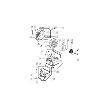 Allumage - refroidissement Kymco New Sento 4 temps 50i or