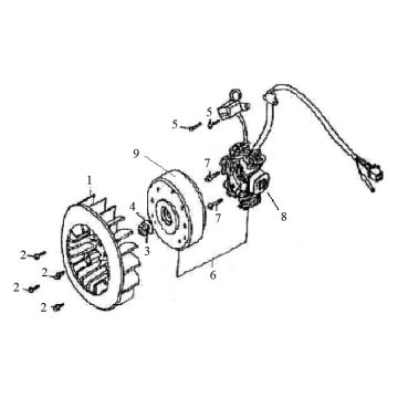 Allumage - Stator - Volant Killerbee Custom 125 4T AC