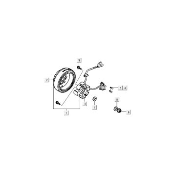 Allumage - Stator - Volant Kymco Activ 50 4T AC bleu-noir