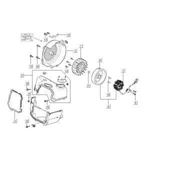 Allumage - Stator - Volant Kymco Carry 50 4T AC blanc