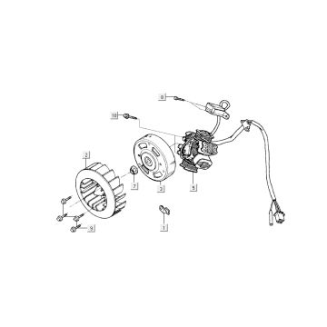 Allumage - Stator - Volant Kymco Grand Dink 50 2T AC titane