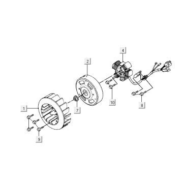 Allumage Kymco ZX 2T AC Argent-Orange