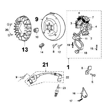 Allumage avec micro Peugeot Fox Deluxe Black