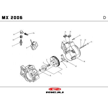 Allumage Rieju MX rouge 2010 2 temps