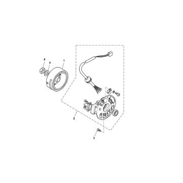 Allumage - Stator - Volant Yamaha Aerox 50 2T LC 2013
