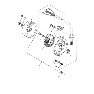 Allumage - Stator - Volant Yamaha BW's 50 2T AC