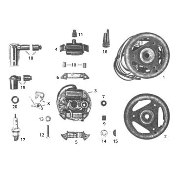 Allumage - Stator - Volant Zündapp C50 Sport 517-21LA