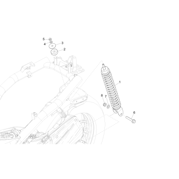 Amortisseur Piaggio Liberty 50 4T AC IGET 3V AC Euro 4