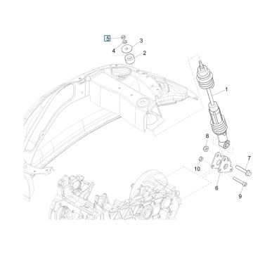 Amortisseur Vespa Sprint 125 3V ie ABS