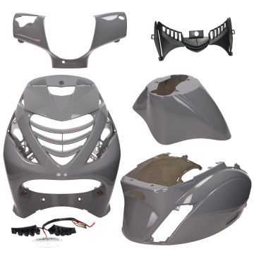 Kit carénage SP look Piaggio Zip Audi gris nardo + éclairage LED 6 pièces