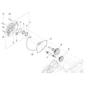 Boîte de vitesses : Vespa GTS 300 HPE 4T 4V IE ABS E4 2019 (EMEA)