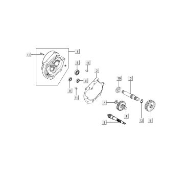 Transmission Kymco Agility 10' 4 temps gris foncé