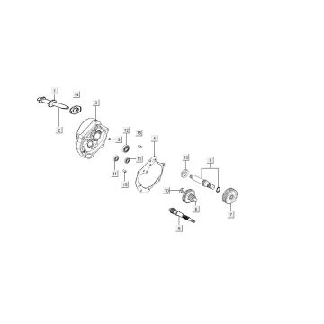 Transmission Kymco Agility FR 12" 4 temps euro4 bleu