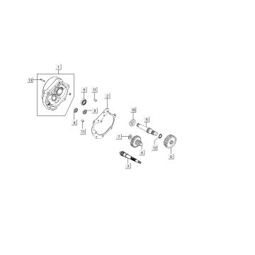 Transmission Kymco Carry 4 temps noir