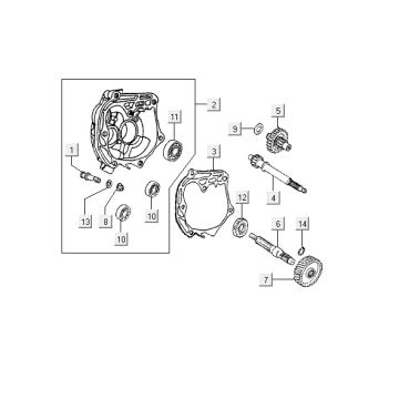 Transmission Kymco Vitality 2T AC argent perle