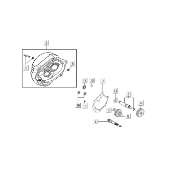 Transmission Kymco VP50i injection euro4 tecno argent