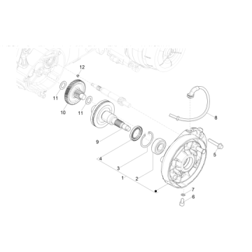 Transmission Vespa Primavera 4 temps 3 soupapes (injection euro4 iget)