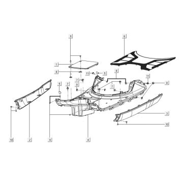 Pedal assy Kymco Filly 50 E5+ Mat rood
