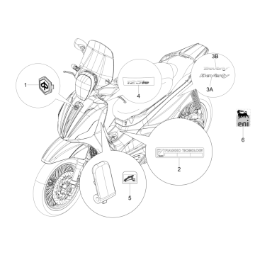 Photos et bandes décoratives Piaggio Beverly 125 RST 4T 4V IE E3 2010-2015 (EMEA)