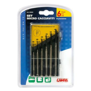 Jeu de tournevis de précision 6 pièces Lampa