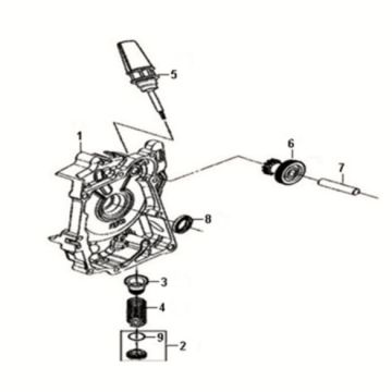R. crank case cover Sym Crox 50 E5