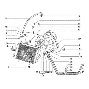 Radiateur Gilera Runner 180cc FXR 2 temps