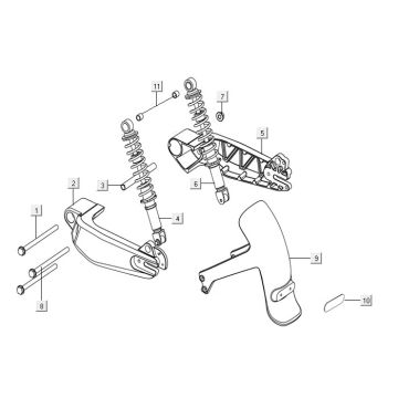 Bras oscillant - amortisseur Niu NQI Cargo