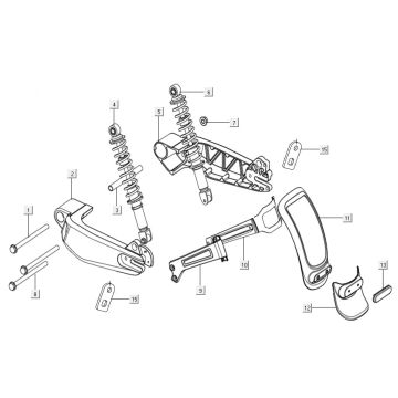 Bras oscillant - amortisseurs arrière Niu N1S