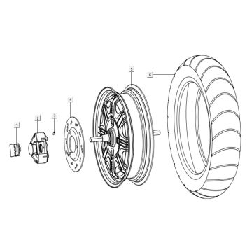 Roue arrière - moteur Niu N1S