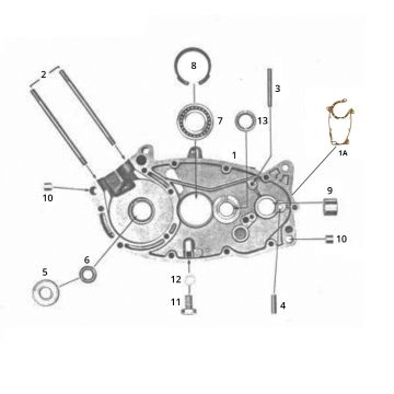 Demi-carter droit Zündapp C50 Sport 517-21LA
