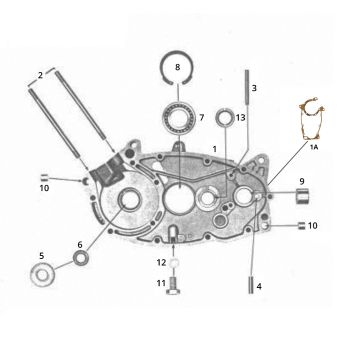 Demi-carter droit Zundapp GTS 50 517-39L0