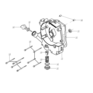 Cache carter droit Kymco People S 50i E4 Gris mat