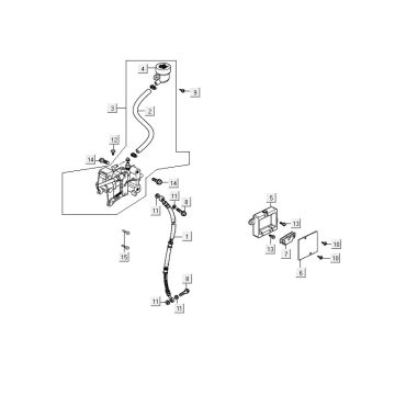 Cylindre de frein Kymco Maxxer 90 Black