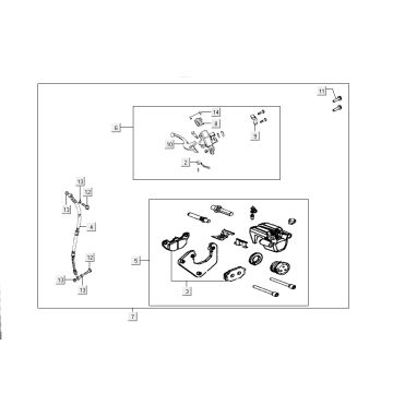 Pièces de frein pour Kymco Like 4 temps noir brillant comme T T