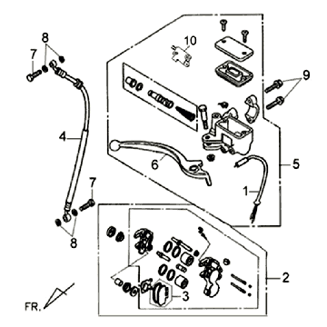 Étrier de levier de frein Sym Jet 14